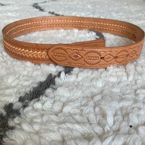 Vintage Embossed Leather Belt